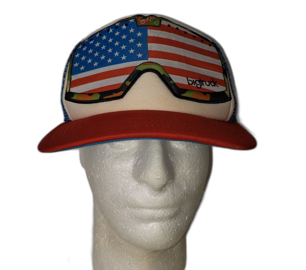 Bigtruck Hat Cap Snap Back Blue Red American Flag Sunglasses Trucker Mesh Mens